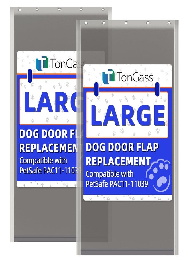 TonGass PAC11-11039 Large Dog Door Flap Replacement Compatible with PetSafe Freedom Dog Doors, 10 1/8"x16 7/8" Pet Door Replacement Flaps with Magnetic Closure, Weather-Proof & Warp-Resistant - 2-Pack - Image 1